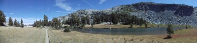 Panorama view just past a river crossing