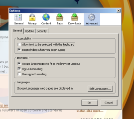 The new Firefox Options window