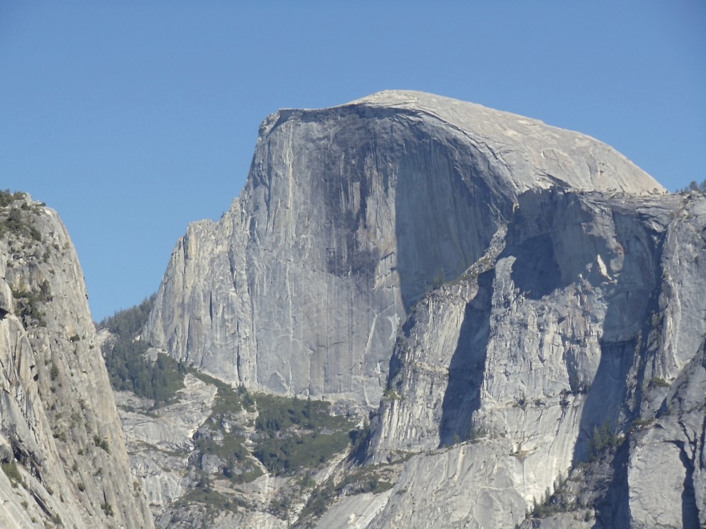 half dome seen from yosemite valley